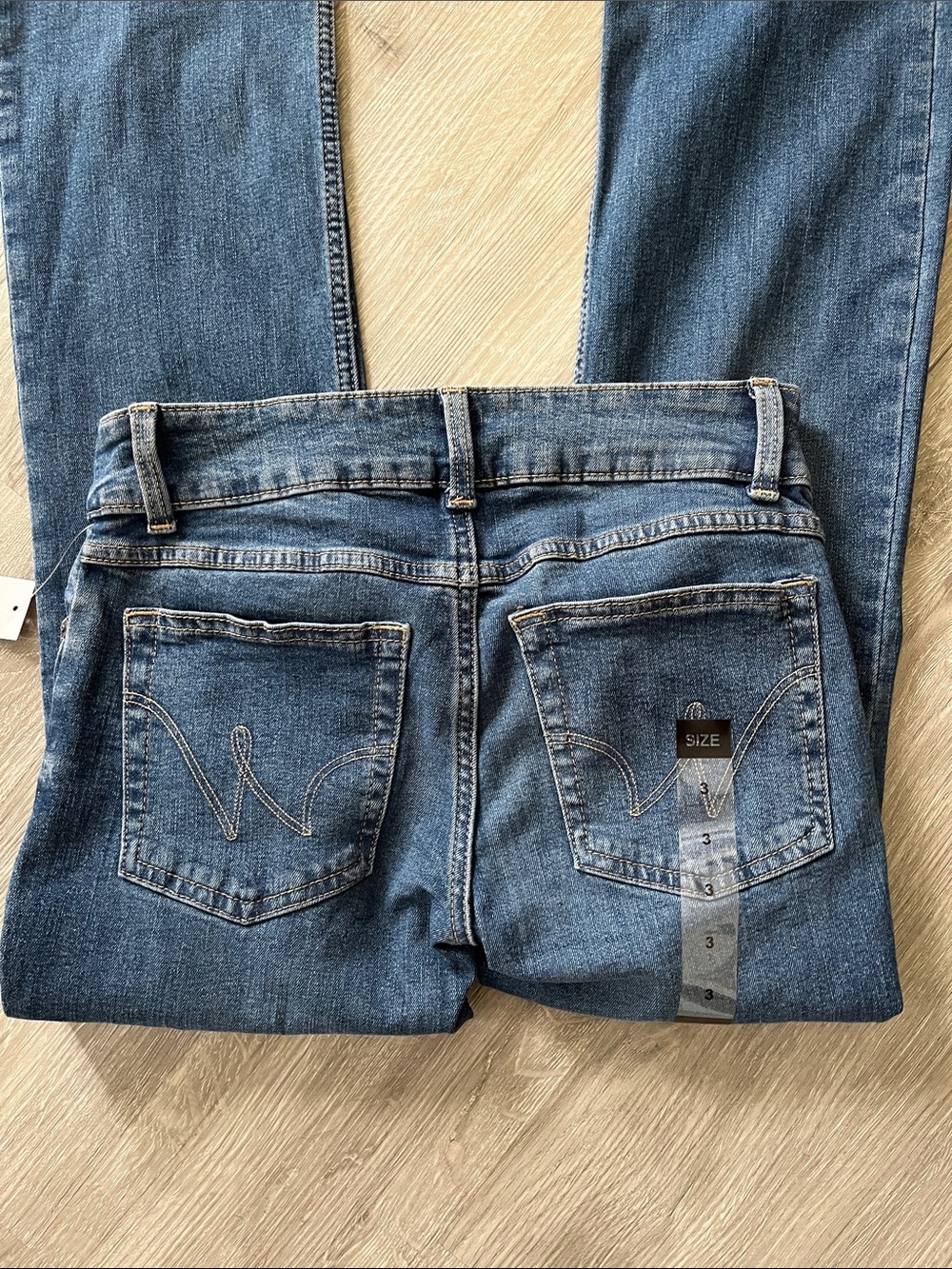 Wrangler Women's Blue Boot Cut Jeans with Back-Pocket Stitch